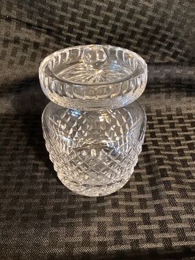 Waterford Cut Crystal “Alana” Condiment Jar with Lid. 4” Tall.